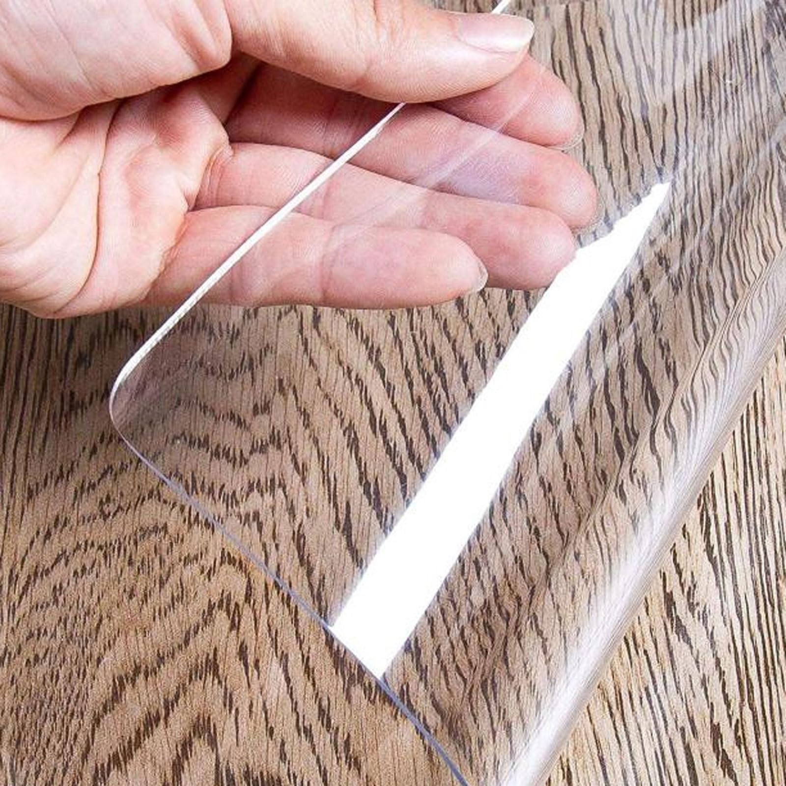 Copritavolo Trasparente,Tovaglia Plastificata Trasparente,Tovaglietta Trasparente,Tovaglia PVC Trasparente,Sottomano da Scrivania Trasparente in PVC,Impermeabile,per Scrivania