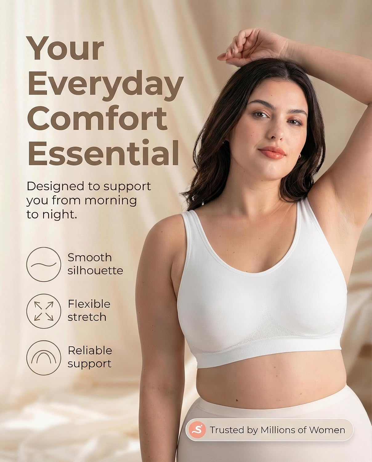SHAPERMINT Wireless Bras for Women No Underwire – Small to Plus Size Bralettes with Support and Natural Lift - Image 8
