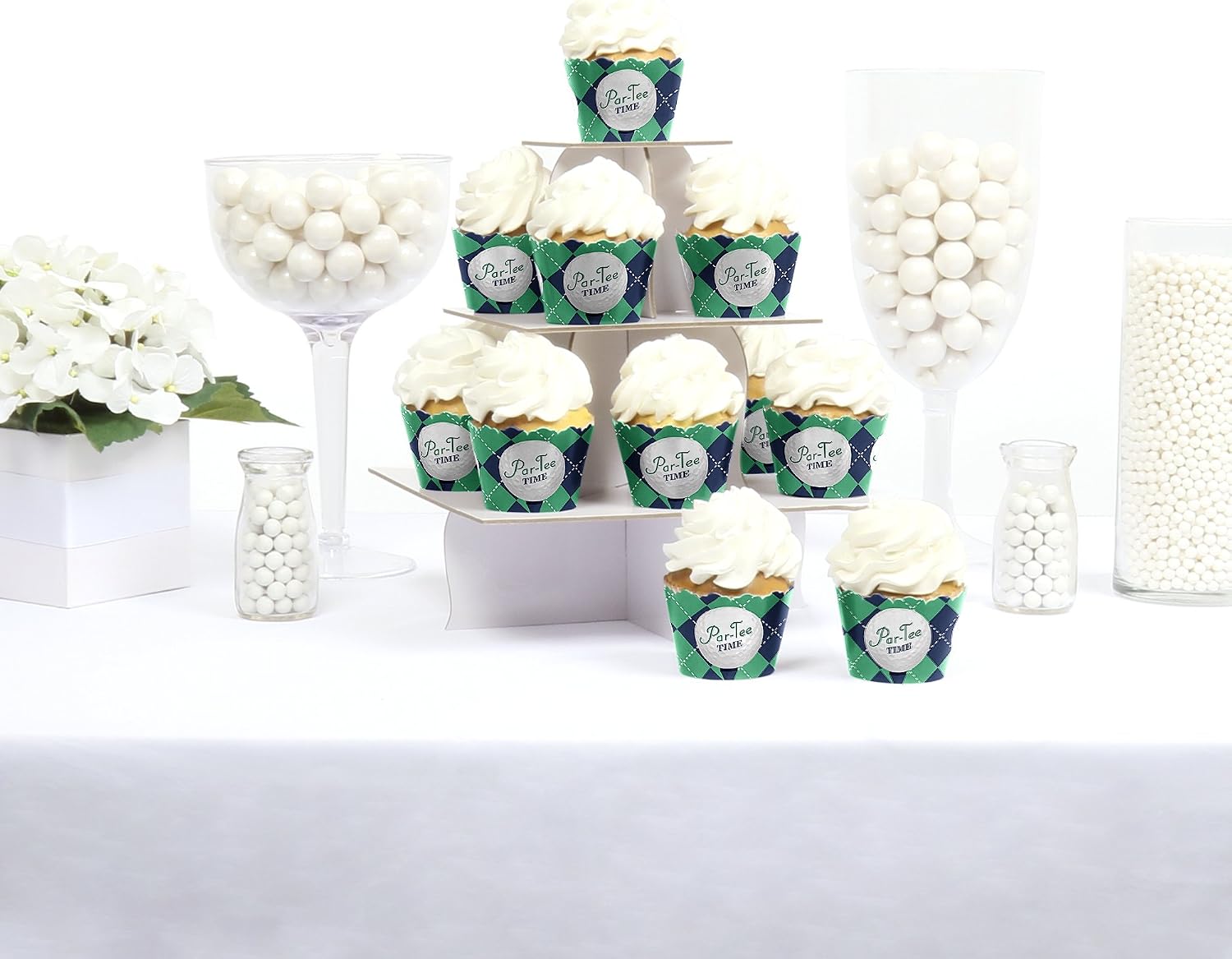 Big Dot of Happiness Par-Tee Time - Golf Birthday or Retirement Party Decorations Cupcake Wrappers Set 12 image 2