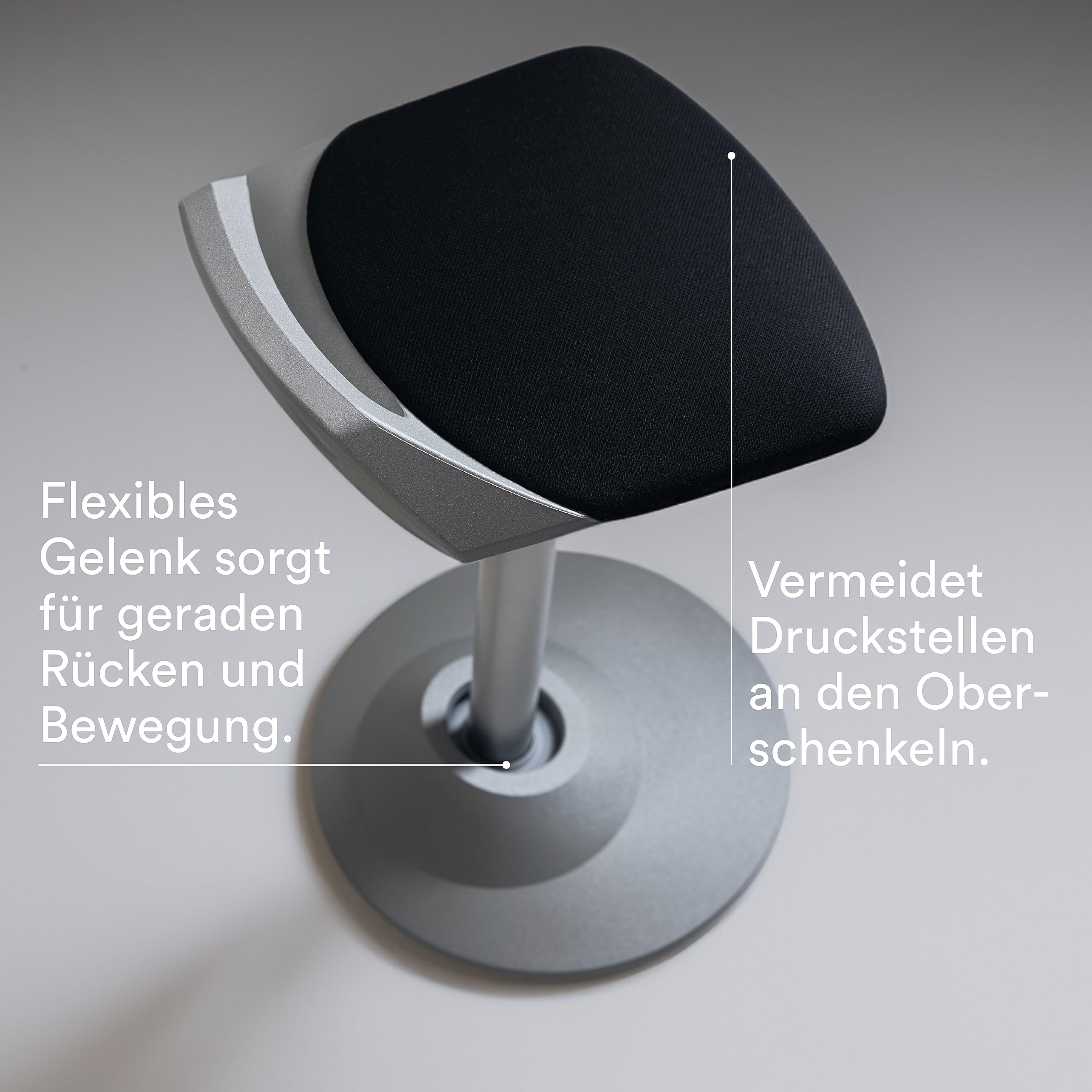 aeris Muvman Stehhocker – ergonomische Stehhilfe – Stehsitz für gesundes und aktives Sitzen und Stehen – Stehstuhl höhenverstellbar mit 51 bis 84 cm Sitzhöhe
