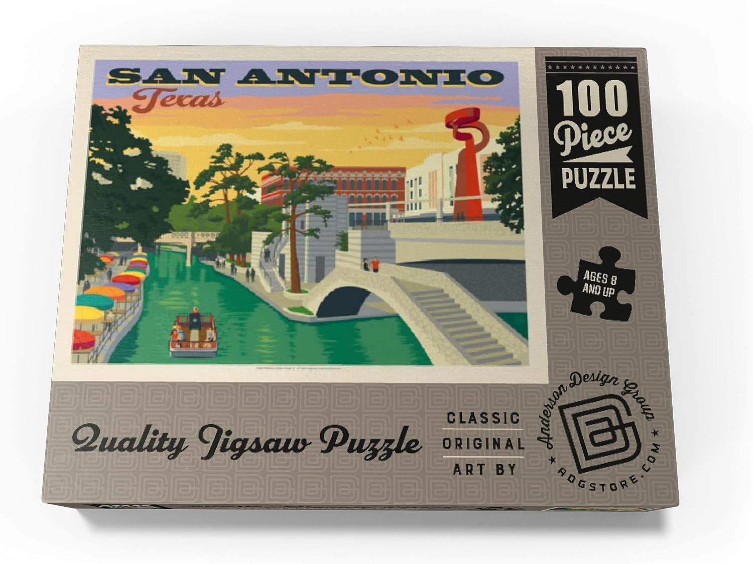 MyPuzzle San Antonio, TX: River Walk (Horizontal) - Premium 100 Piece Jigsaw Puzzle for Adults