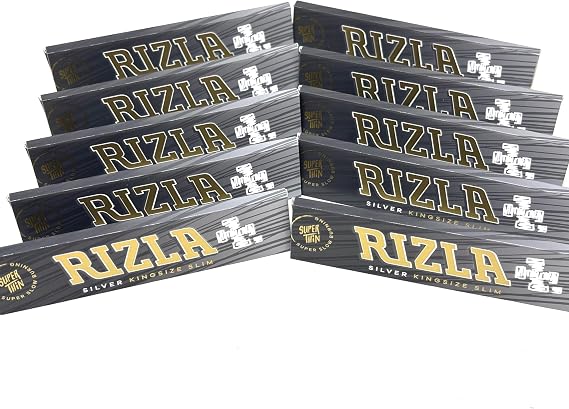 Rizla King Size Slim Silver Full Box Of 50 Booklets
