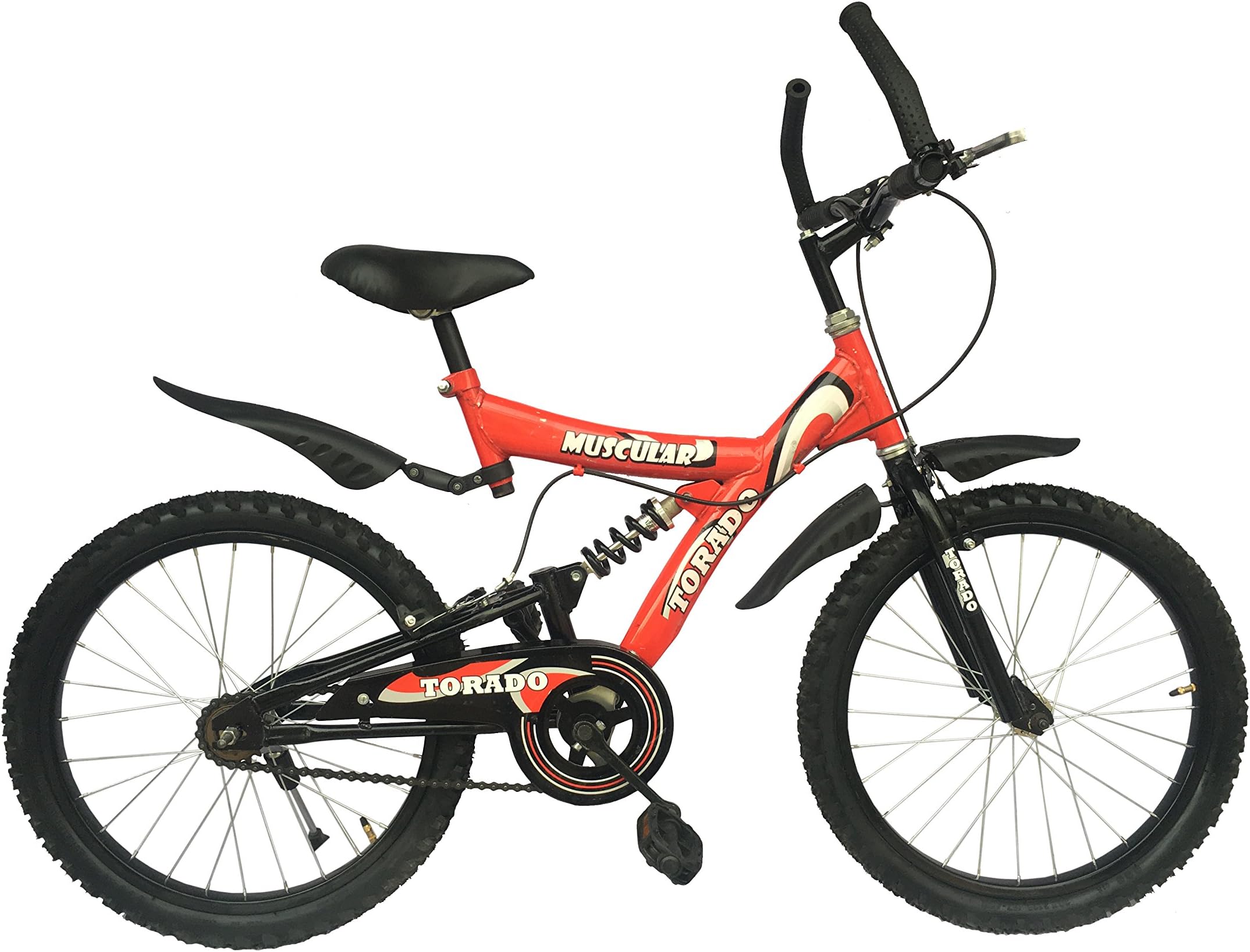 TORADO Boys/Girls Muscular Steel Body Bicycle (Red, 20 inches)