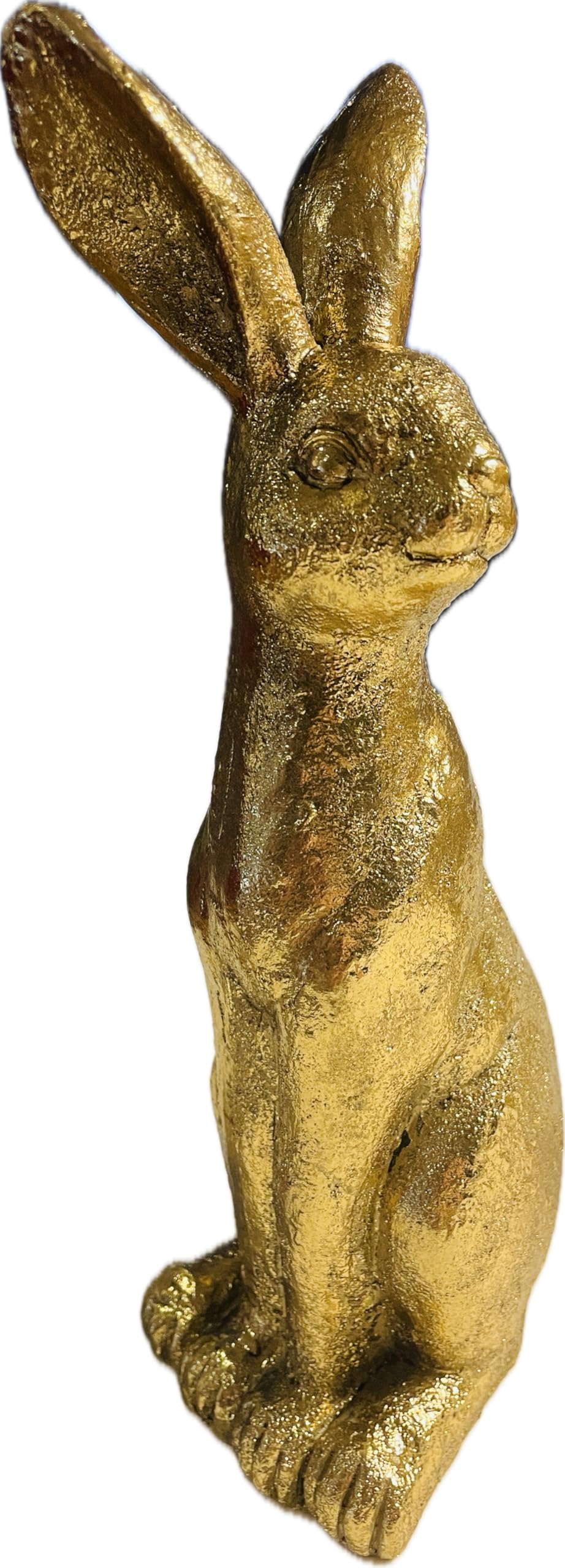 Khevga Gold Decorative Rabbit - Easter Decoration Figure Large 27.5 Cm, Shiny Easter Bunny Made Of Polyresin, Modern Rabbit Decoration For Easter, Table Decoration & Living Room