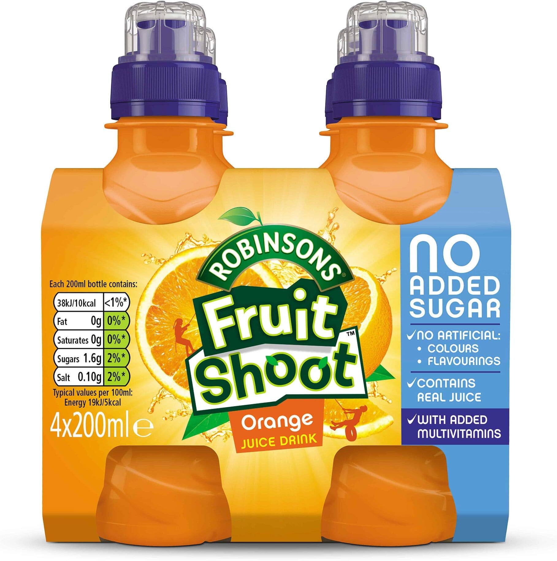 Orange Fruit Shoot Multipacks - 4x6x200ml