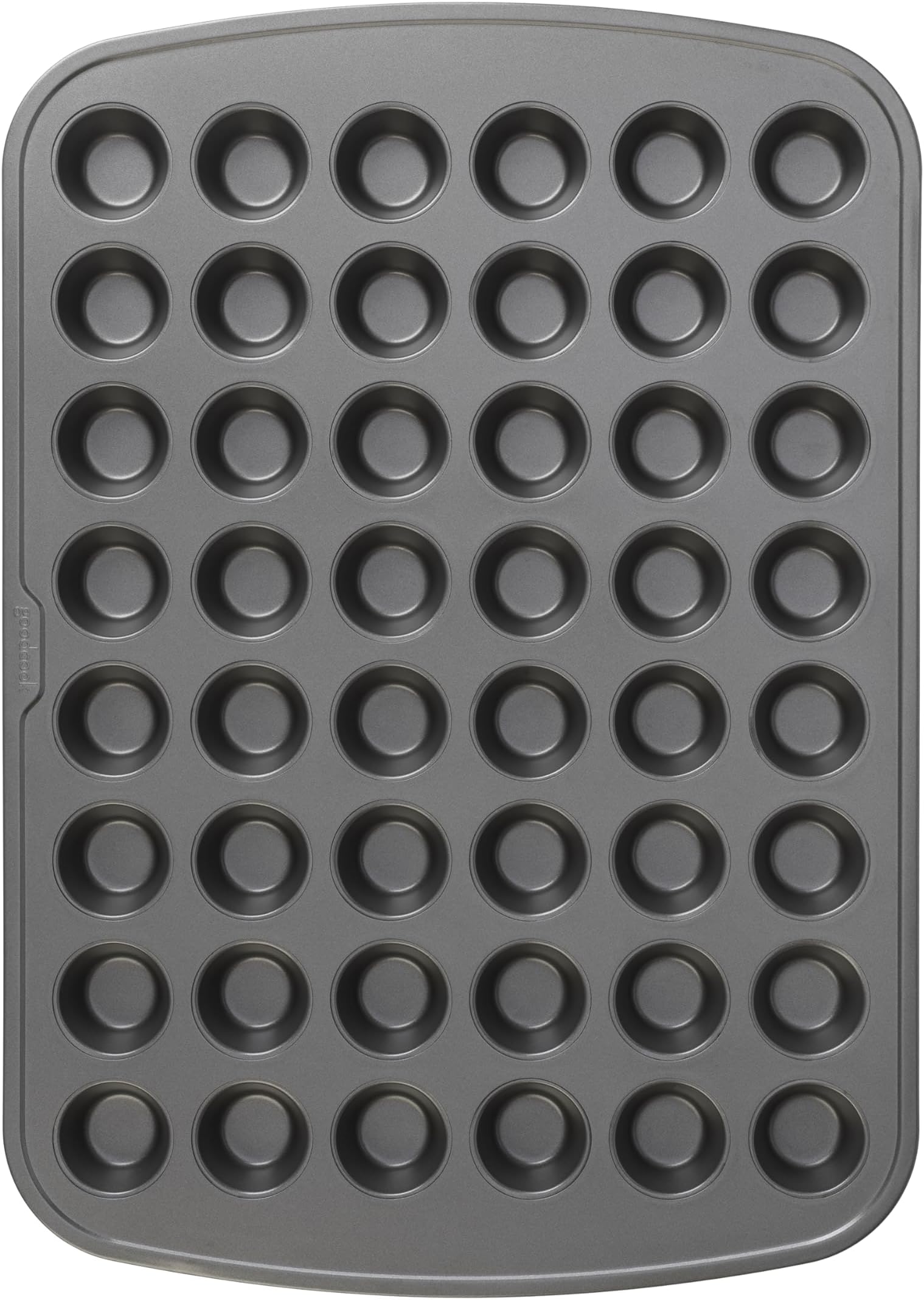 GoodCook 48-Cup Nonstick Steel Mini Cupcake and Muffin Pan, Gray