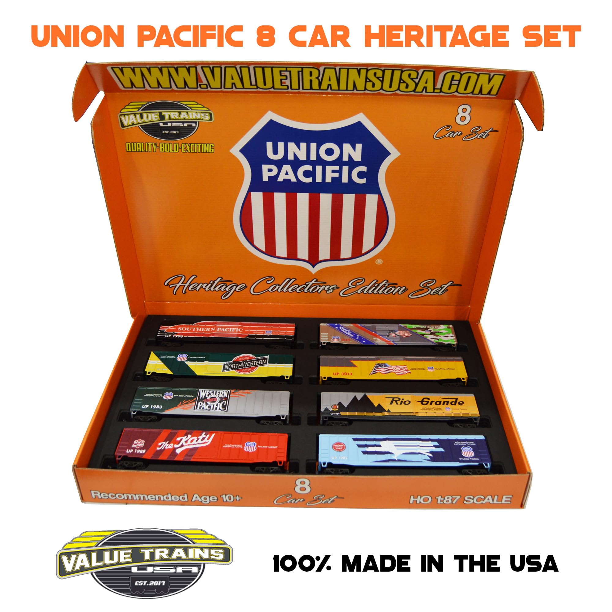 Amazon.com: Value Trains USA Union Pacific Model Train 8