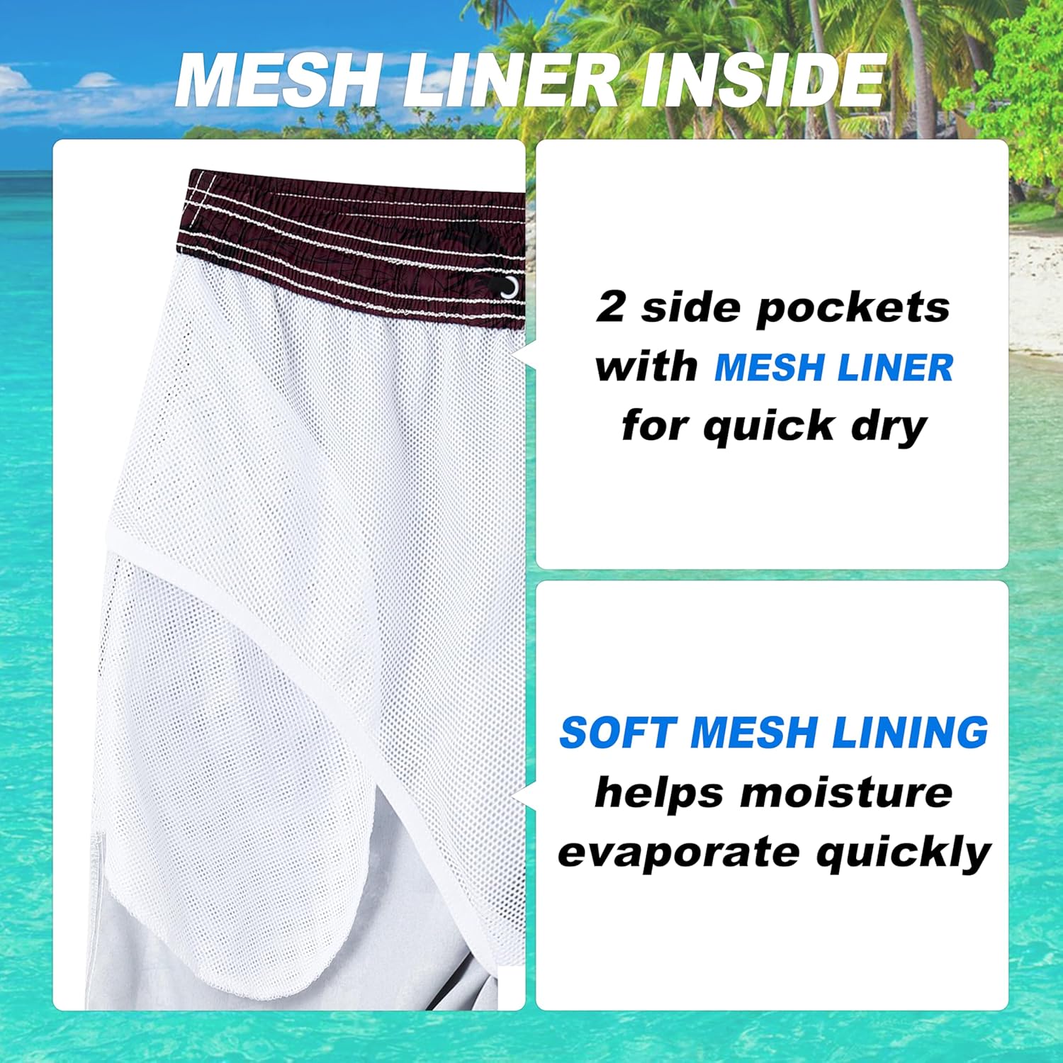 Mens Swim Trunks Quick Dry Board Shorts Bathing Suit for Men Beach Swimwear Breathable Surf Beach Shorts Swimwear - Image 6