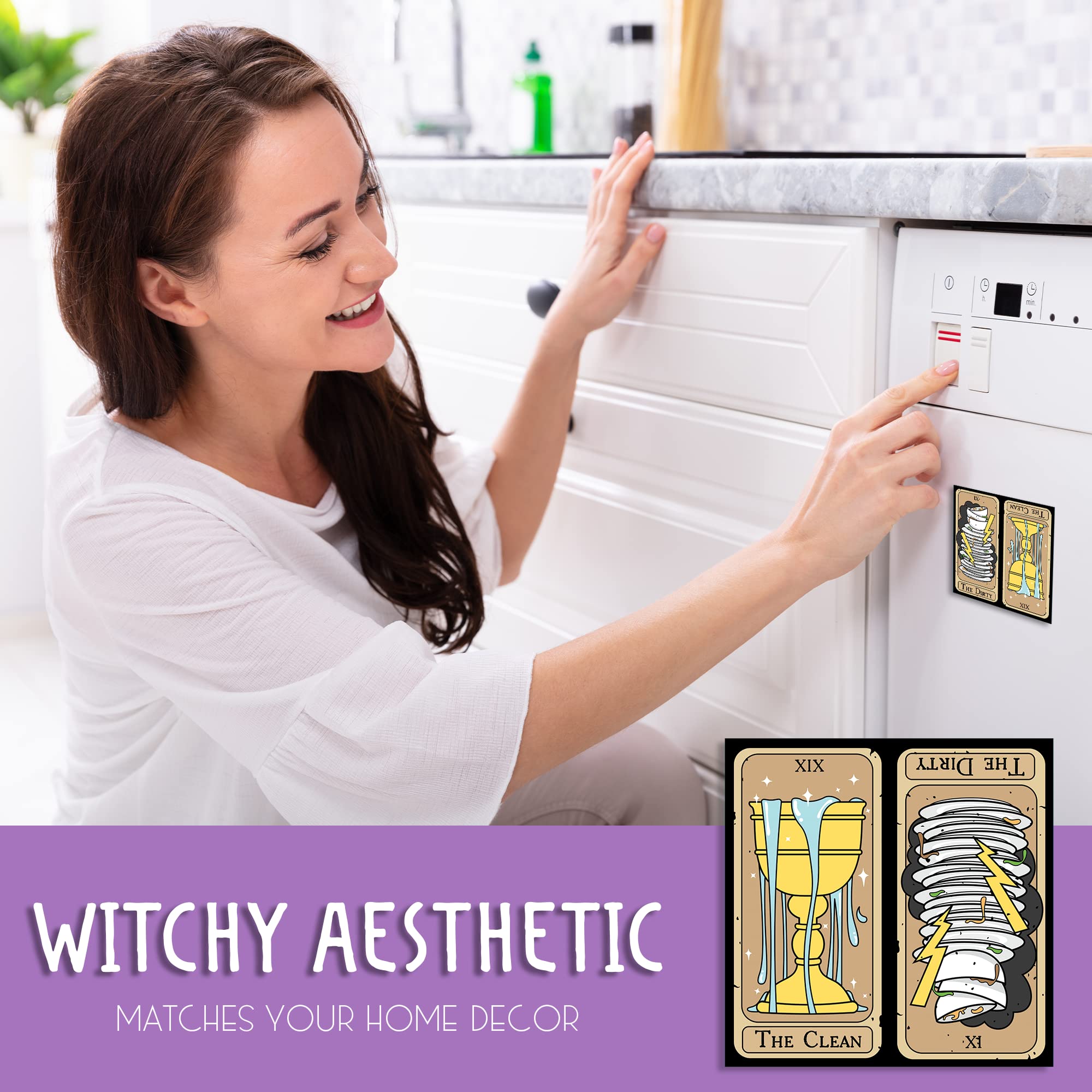 Ouija Board Dishwasher Magnet - Gothic Clean/Dirty Sign For Kitchen, Witchy Home Decor, 3" Water-Resistant - View #7