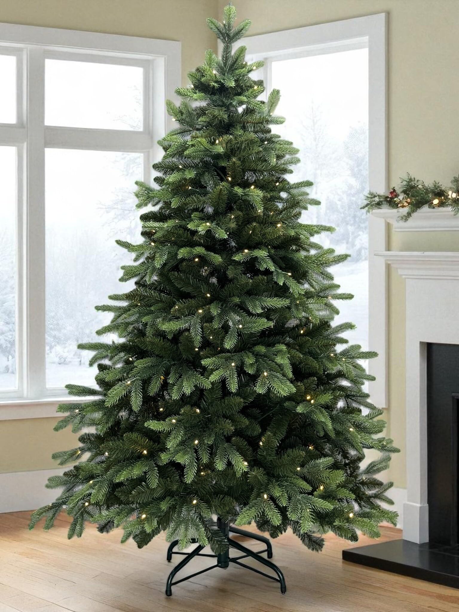 Sapin de Noël artificiel avec éclairage 150 cm