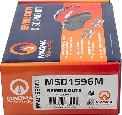 Miniatura 5 de MAGMA Fire Born Braking Severe Duty MSD1596M Pastillas de freno semimetálicas, traseras