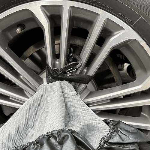 Miniatura 5 de Compatible con Jeep Wrangler, cubierta para neumático de repuesto para Ford Bronco con orificio para cámara, funda para rueda trasera con orificio