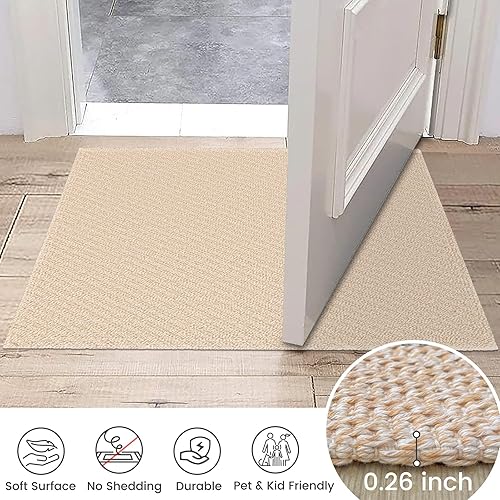 Miniatura 7 de KOZYFLY Alfombras bohemias para sala de estar, alfombra lavable de 5 x 7 pies, para dormitorio, alfombra grande con parte trasera de goma, alfombra