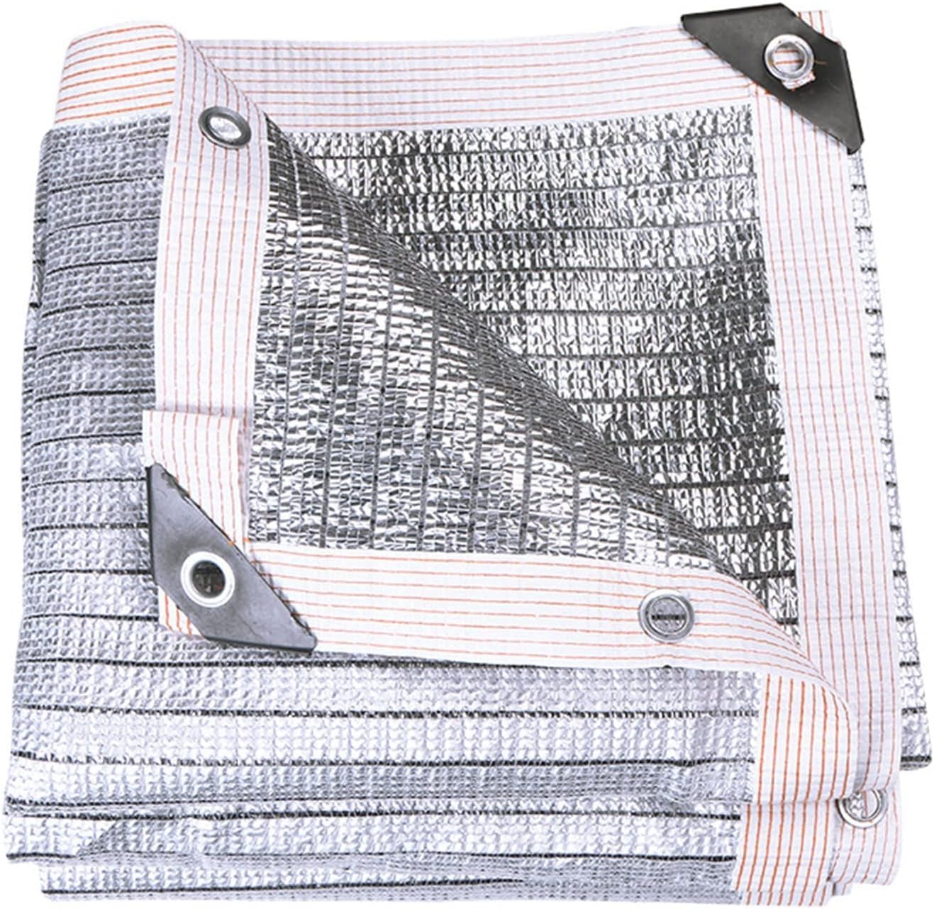 Toile d’ombrage réfléchissante en aluminium 75% bâche de protection solaire 4x10m