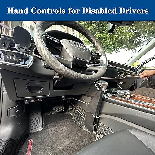 Miniatura 2 de Controles de mano para conductores discapacitados, control de mano de conducción para discapacitados, equipo de ayuda ajustable, controles de mano