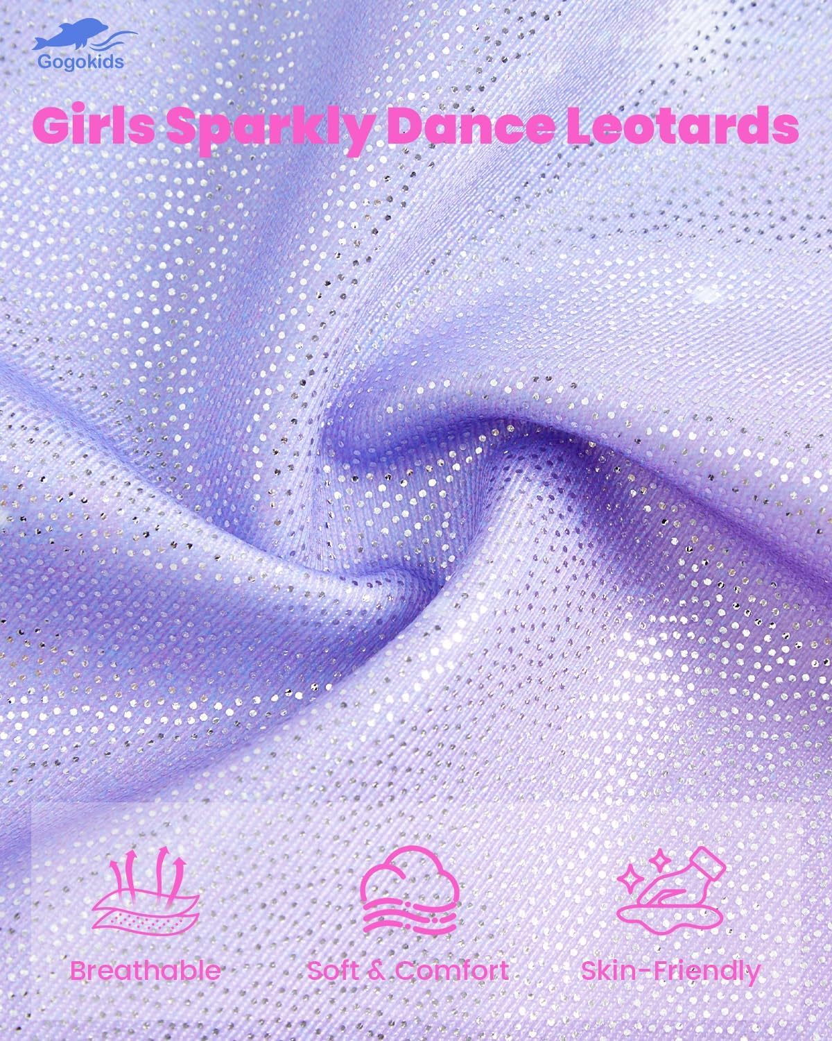 Gogokids Ballet Leotards for Girls Long Sleve Lace Dance Leotards Toddler Dance Dress with Removable Skirt Combo - Image 3