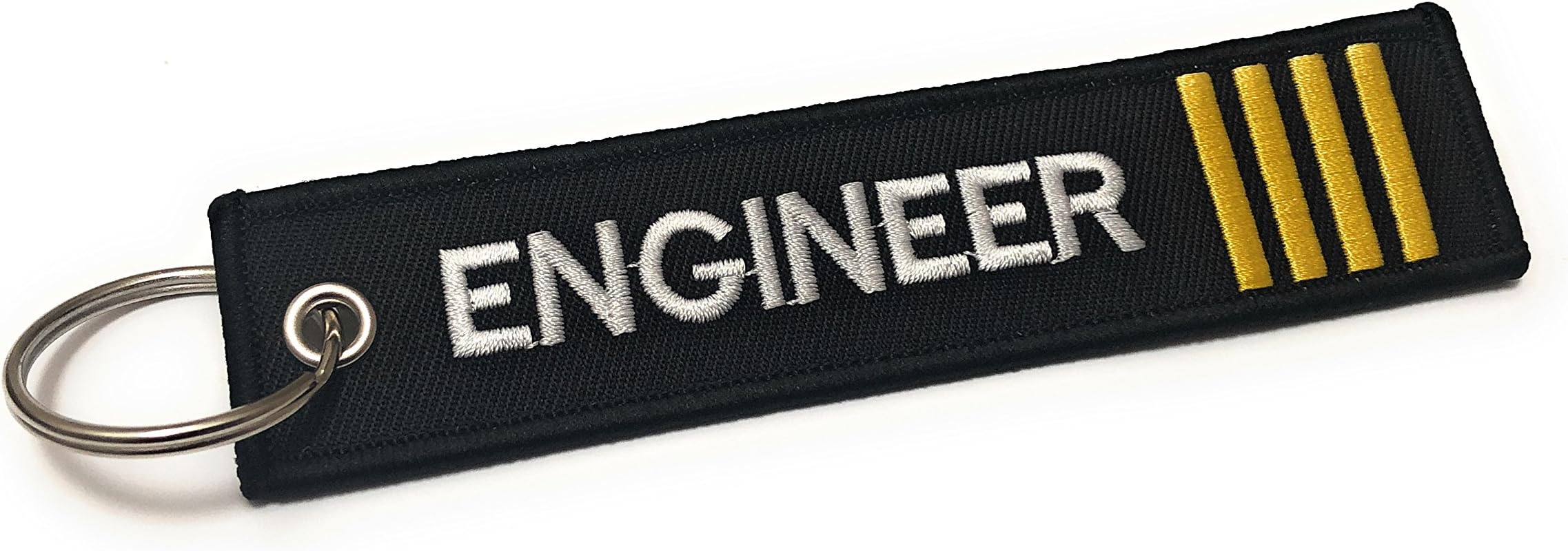 Engineer Luggage Tag | Keychain | 4 Gold Stripes | aviamart®
