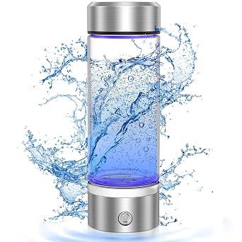 Bntuk Hydrogen Water Bottle, Portable Rechargeable Hydrogen Water Bottle Generator [Gifts for Him Her], Hydrogen Water Machine for Home Travel Office Exercise Silver