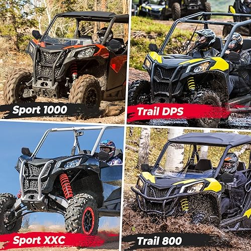 Miniatura 8 de KEMIMOTO Espejo lateral compatible con Can Am Maverick Sport Trail Commander 2018-2025, retrovisor plegable ajustable de repuesto OEM 715003639