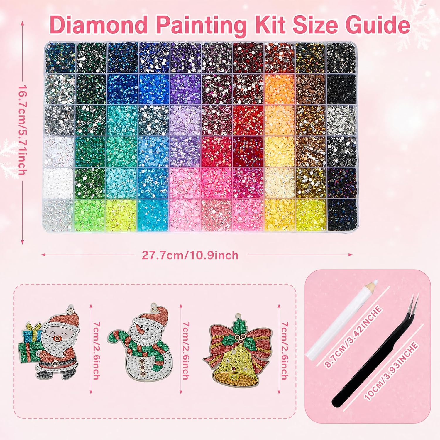 Bedazzling Kit, 48000Pcs 60 Colors 3mm Rhinestones,Sparkle Craft Kit