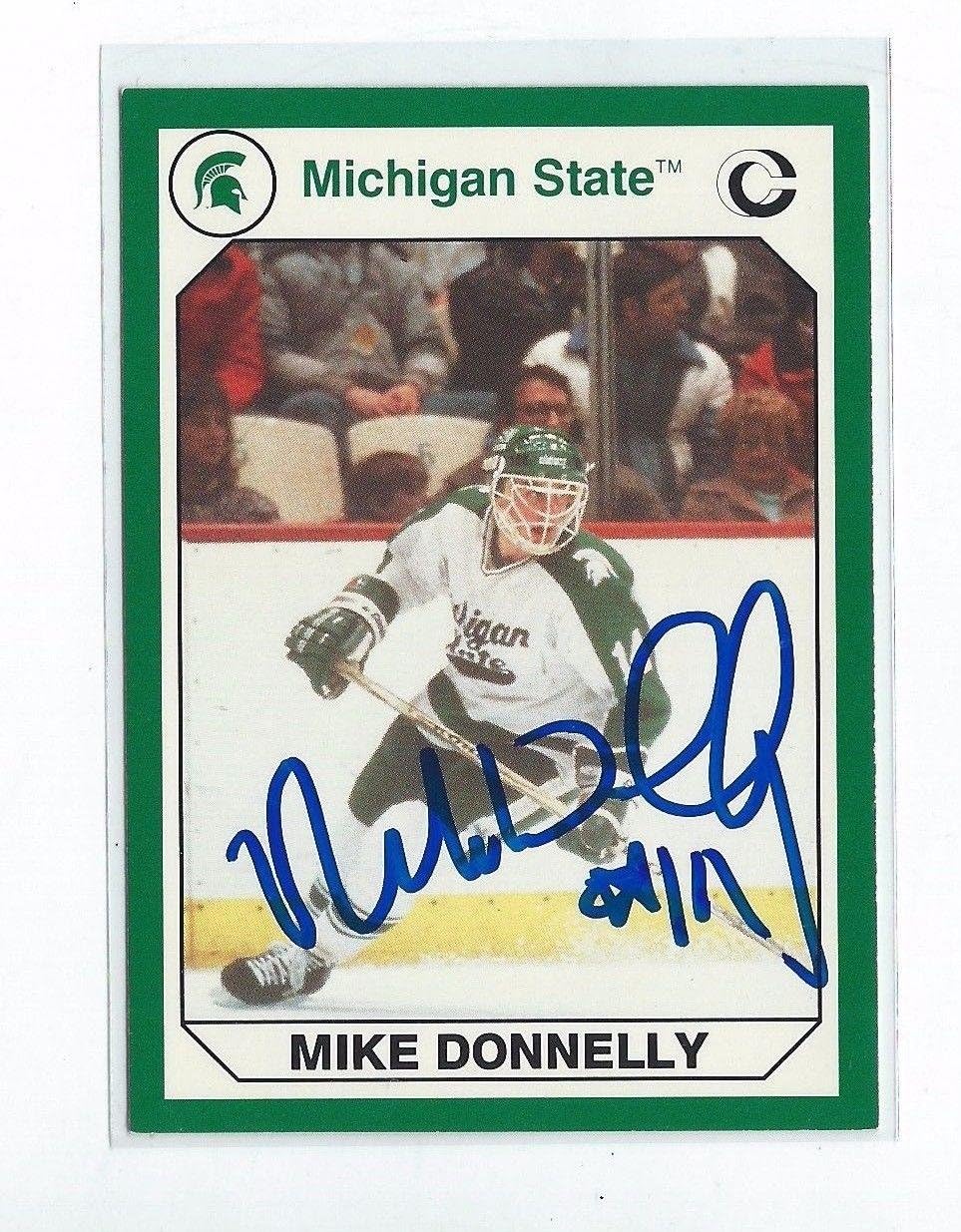 Mike Donnelly Signed 1990/91 Michigan State Collegiate Collection Card
