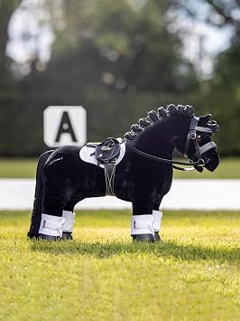 LeMieux Toy Pony Saddle - Black - Fine Grain Leather - Suitable for Ages 8 Years +