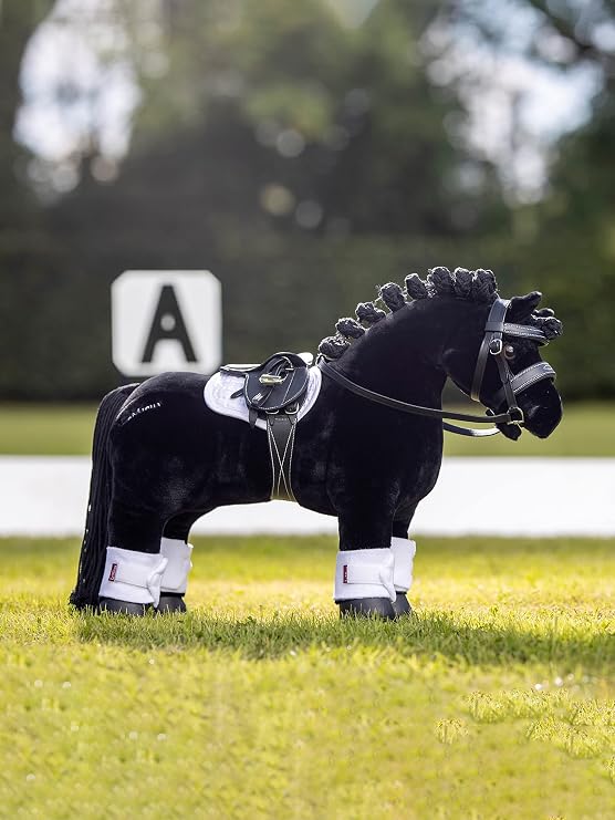LeMieux Toy Pony Saddle - Black - Fine Grain Leather - Suitable for Ages 8 Years +