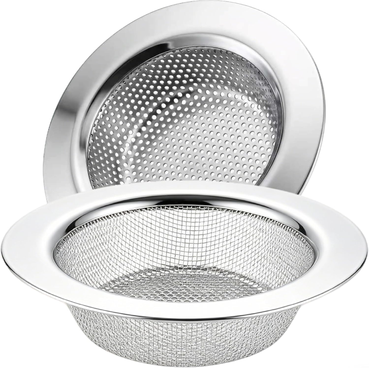 Colador para Fregadero de Acero Inoxidable 4.5 Pulgadas 2 Piezas