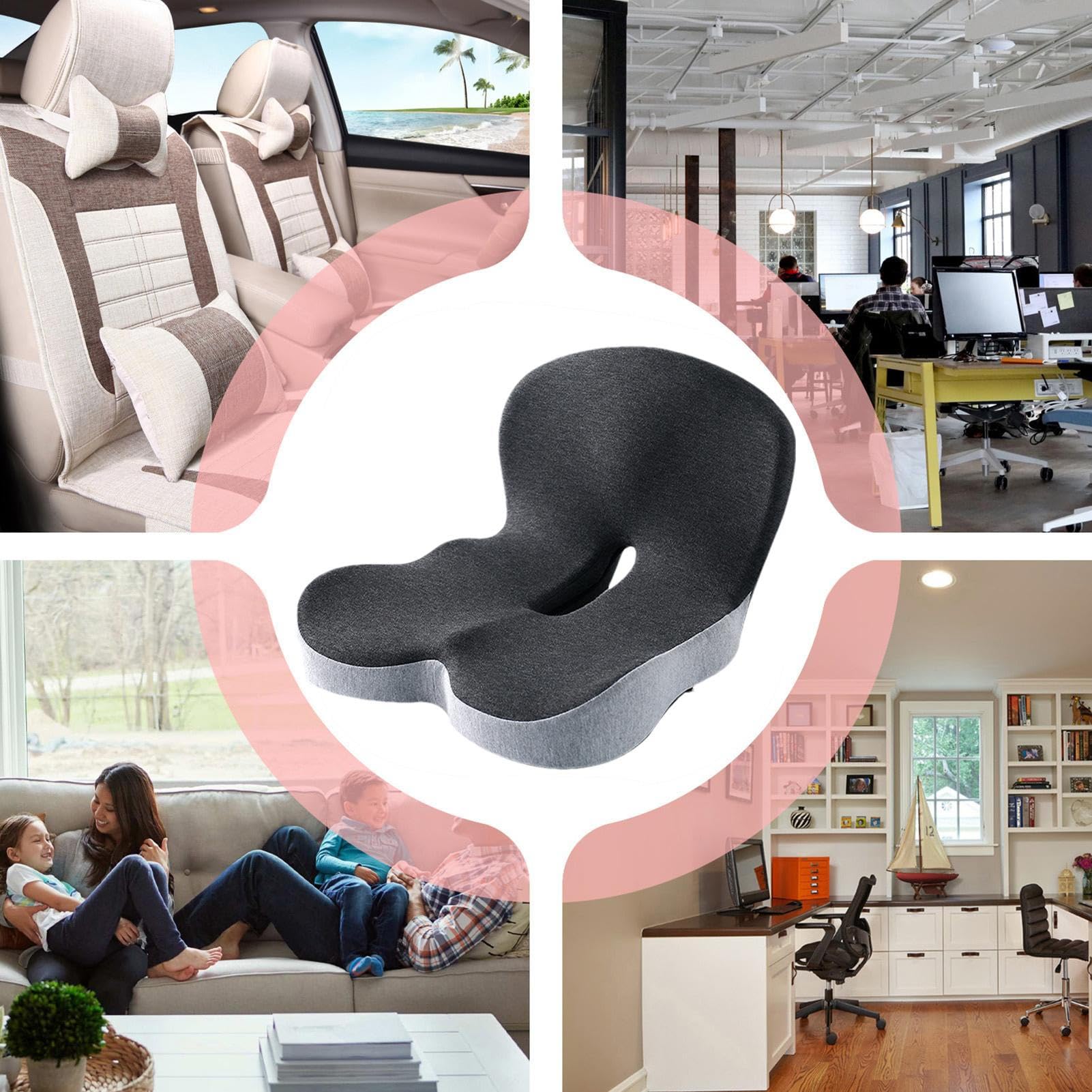 Genérico Cuscino per sedile auto: cuscino per sedile auto | Cuscino in memory foam per sedile conducente di camion, supporto per sedili semi-rimorchi, schienale ergonomico