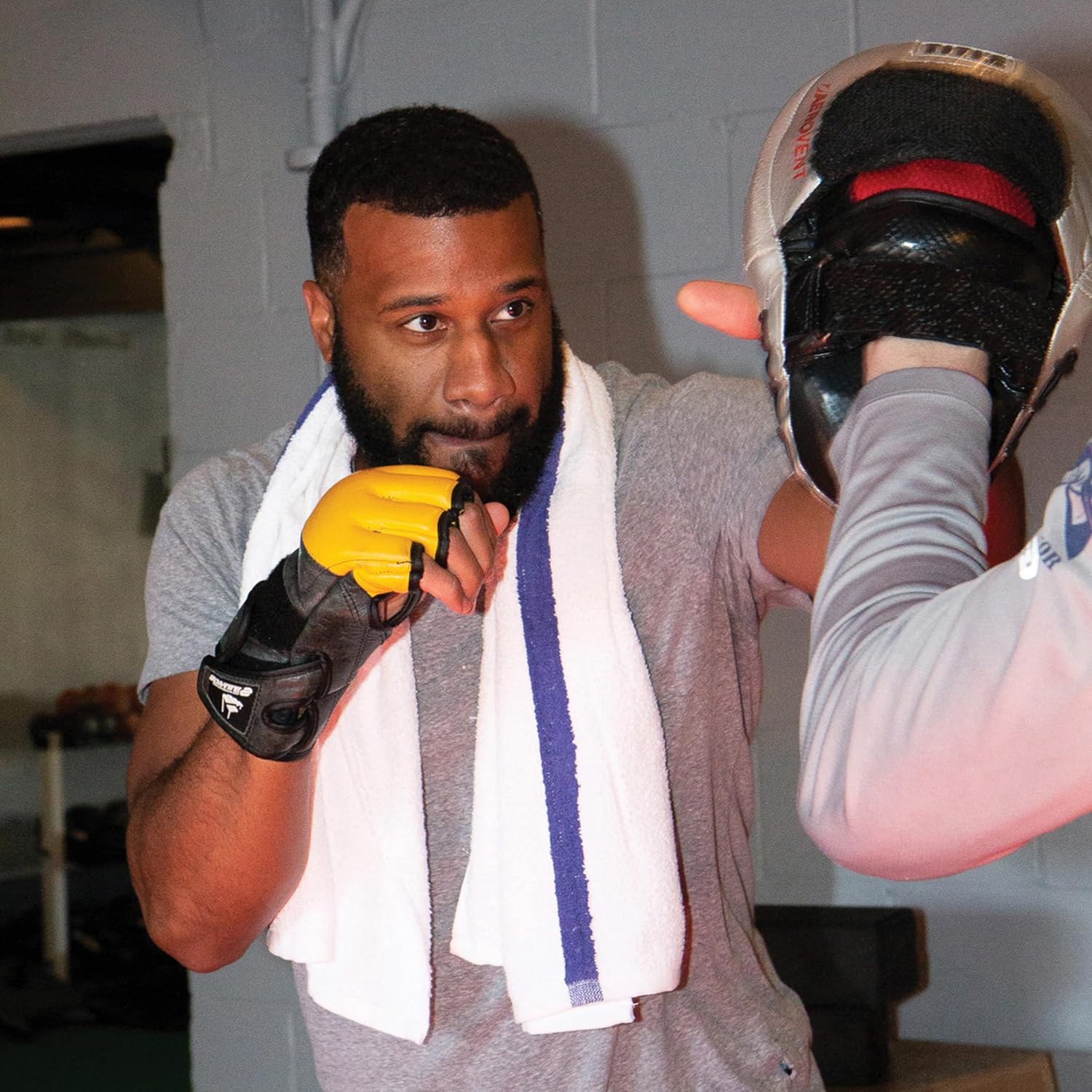 Arkwright White Hand Gym Towels - Pack of 12 - Bulk 100% Cotton Soft Quick Dry Sweat Absorbent Hotel Quality Towels for Workout, Bathroom, Spa, Pool, 16 x 27 in, Blue