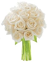 Vista 103 de KaBloom Prime Next Day Delivery - Colección para el Día de la Madre - Ramo de 12 rosas 12 rosas blancas. Regalo para cumpleaños, recuperarse