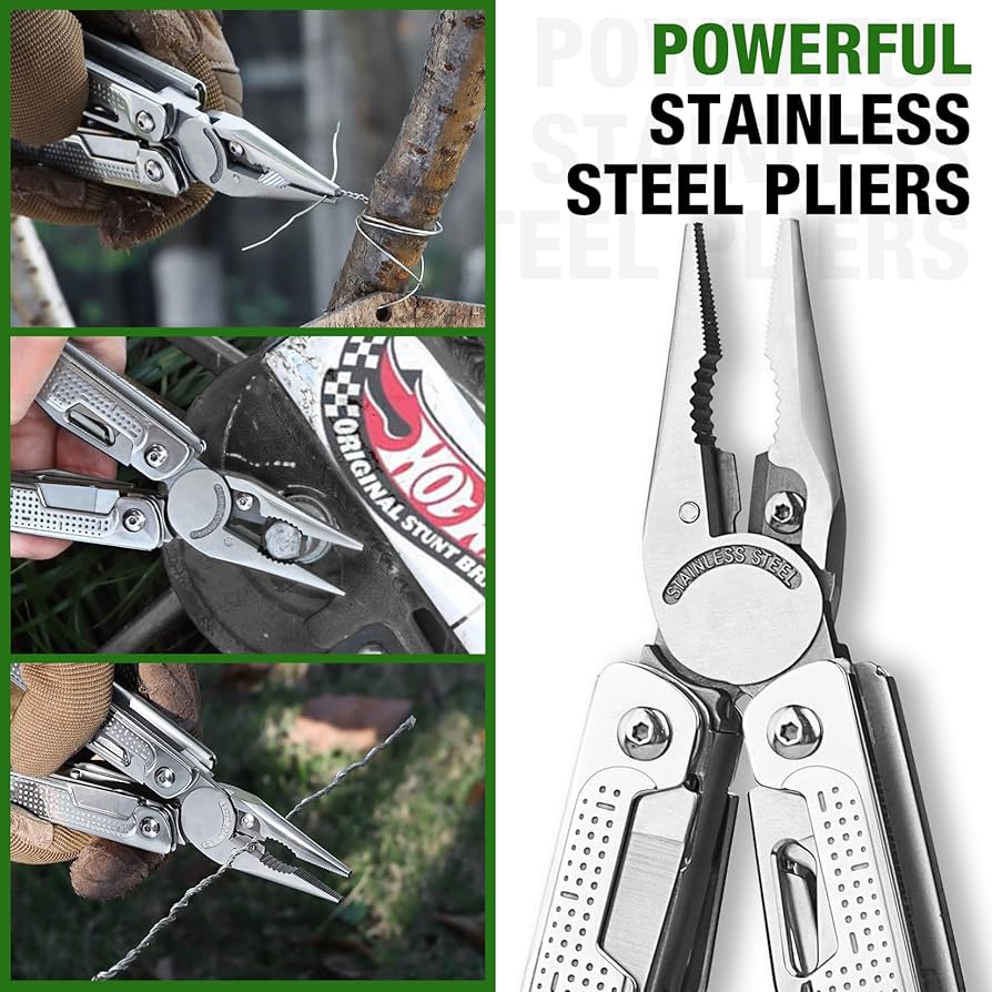 新品24-25NOVMBR LIVER153cm SHALL Multi Tool, 18-in-1 Multitool Pliers, Stainless Steel