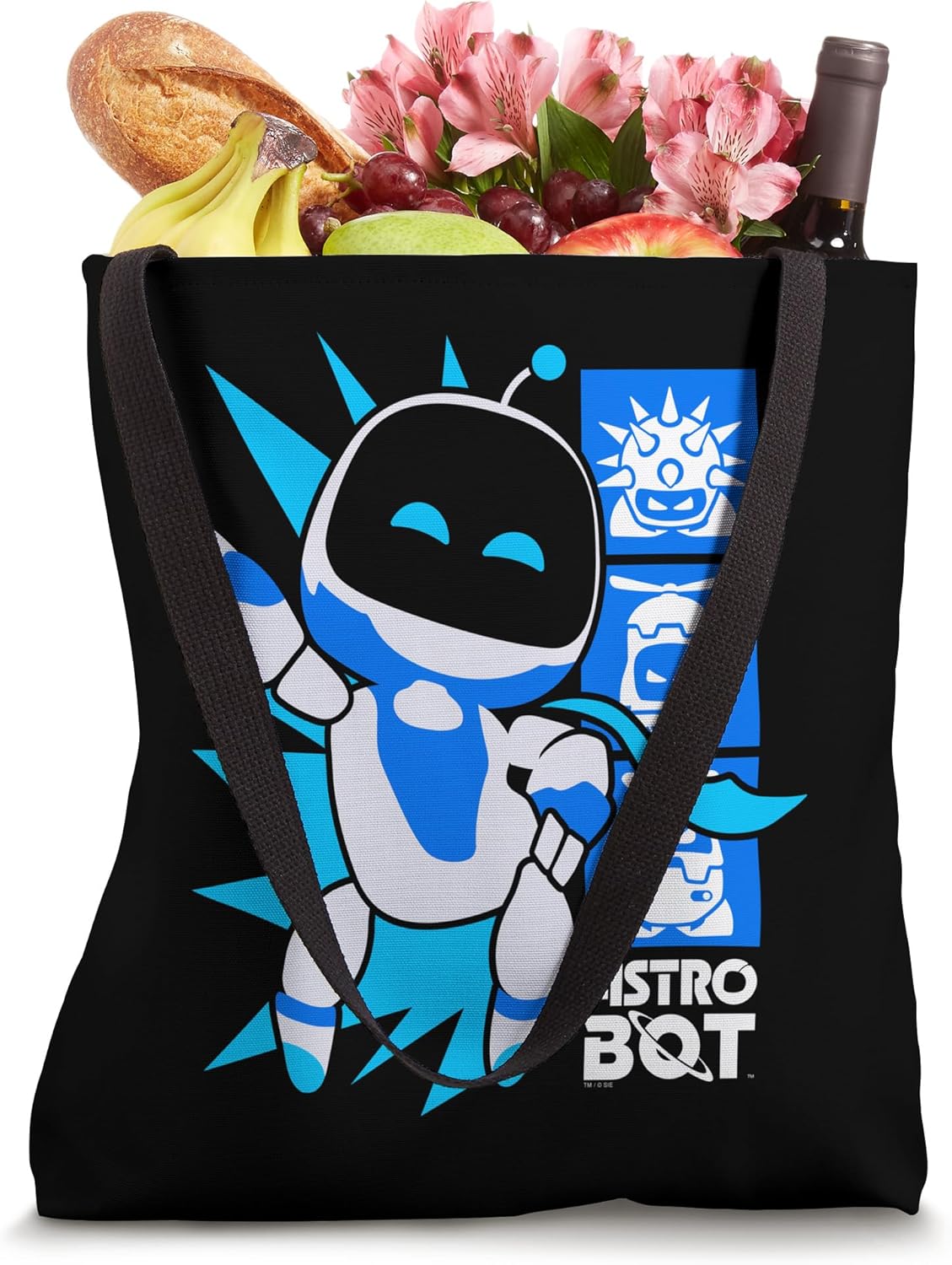 Astro Bot Rescue Mission Victory Pose Video Game Tote Bag