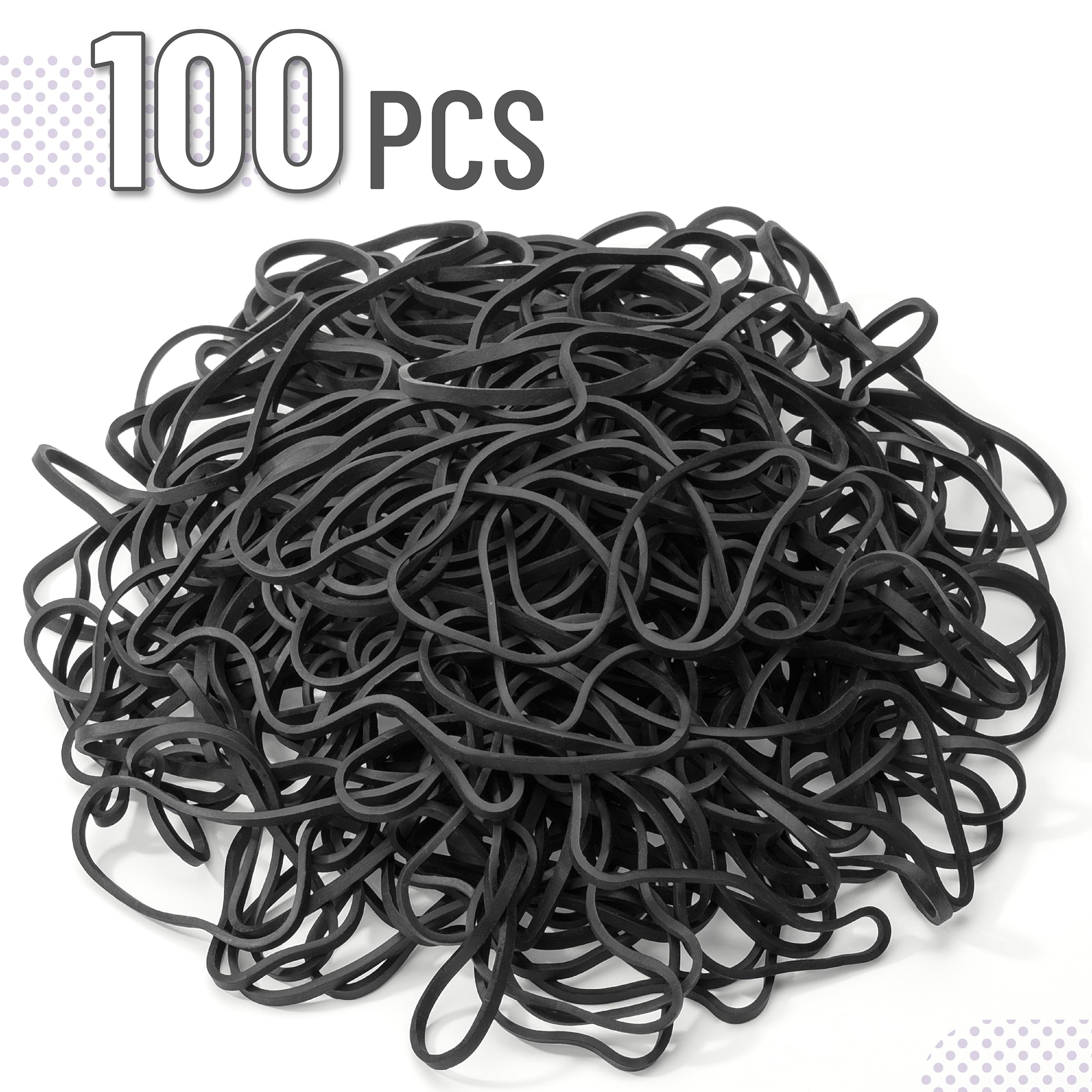 Mr. Pen- Large Rubber Bands, 100 Pack, Black, 7 Inch, Extra Large, Long, Office Supplies - Image 2