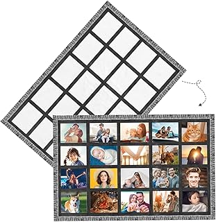 Gukasxi 40X60 Sublimation Blank Throw Blankets for Heat Press, Baby Printed Blanket,Super Soft Flannel Blankets Fleece Nap Blankets Custom Personalised Sublimation Photo with 9/15/20 Panel