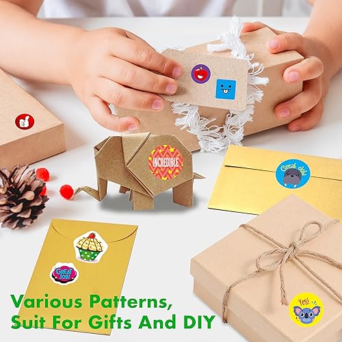 Miniatura 6 de 6844 PCS Calcomanías de Incentivo, 64 Hojas de Calcomanías Redondas, Animales Donas Cupcakes Estrellas Corazones Motivacionales Maestro Aula Regalos