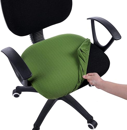 Smiry - Fundas de jacquard con licra elástica, desmontables, lavables y antipolvo para asientos de oficina