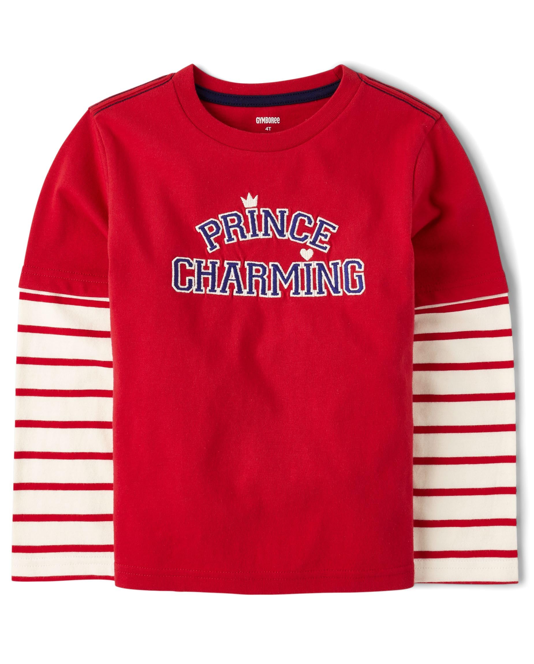 Gymboree Boys and Toddler Embroidered Graphic Long Sleeve Layered T-Shirts