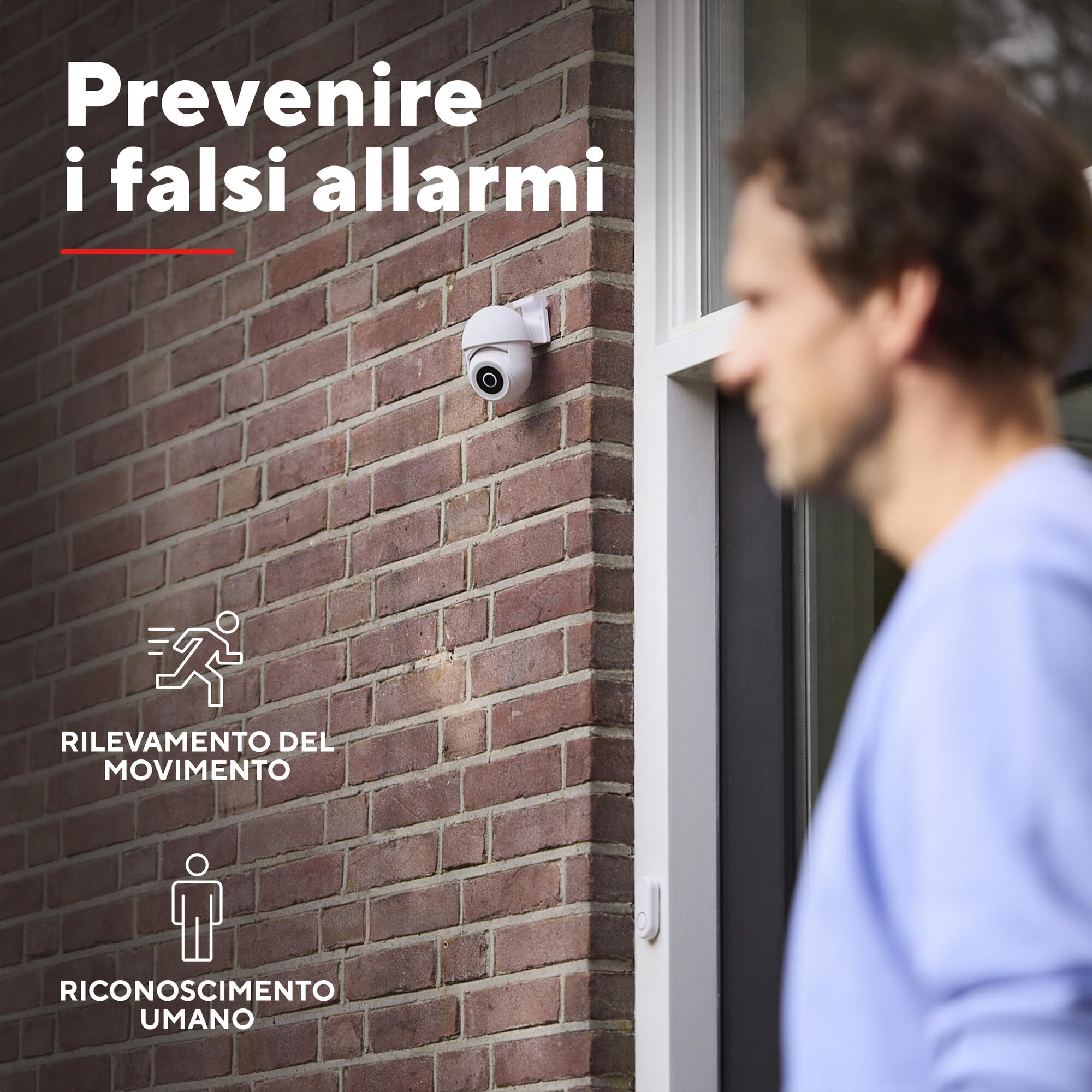 Trust SMARTCAM-3900 Telecamera Wifi Esterno 360°, con Visione Notturna | Luce/Sirena/Microfono Integrati, Rilevamento Umano, Videocamera Sorveglianza con App, Casa Intelligente, Bianco
