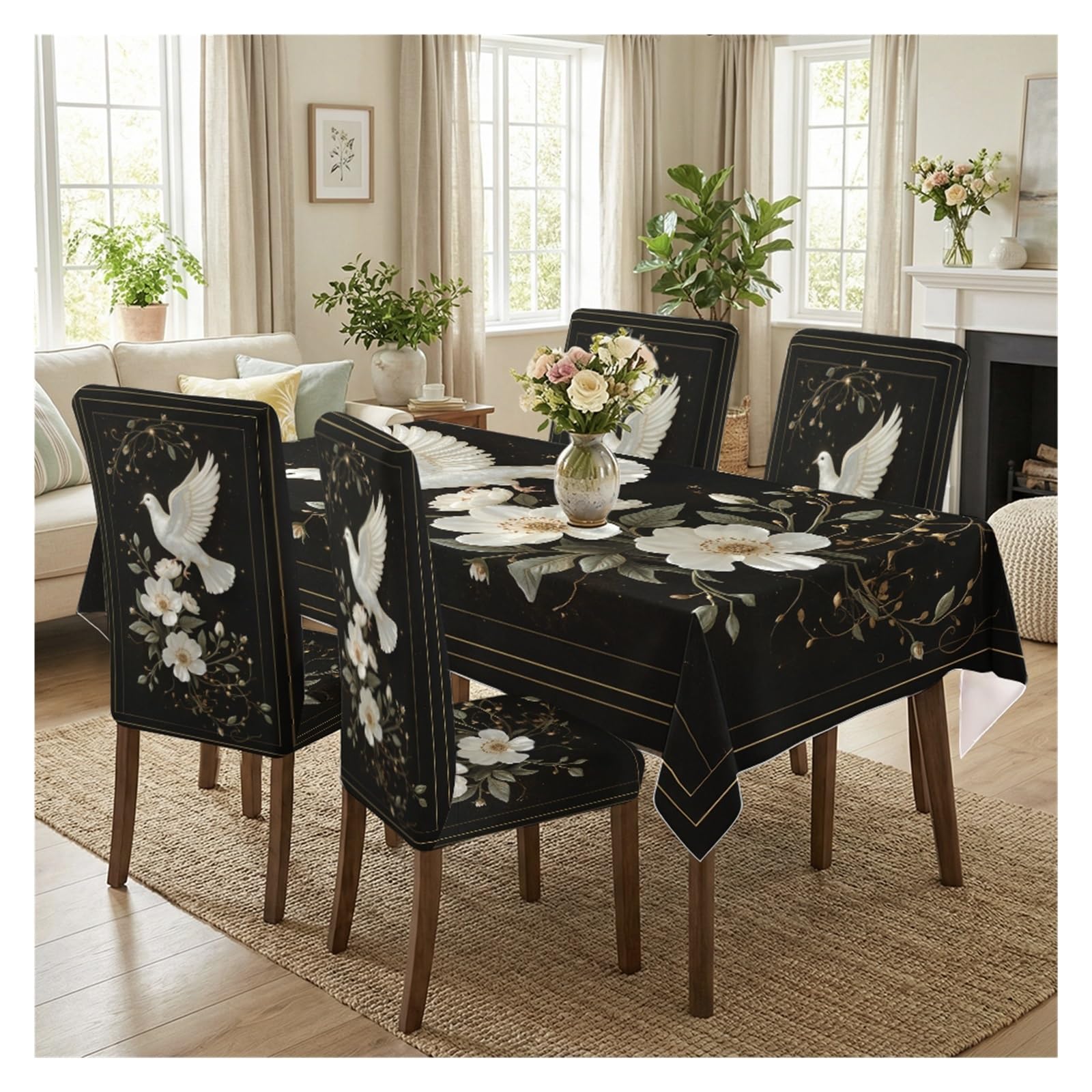 Nappe et housses de chaise de fête pour créer une table chic facilement