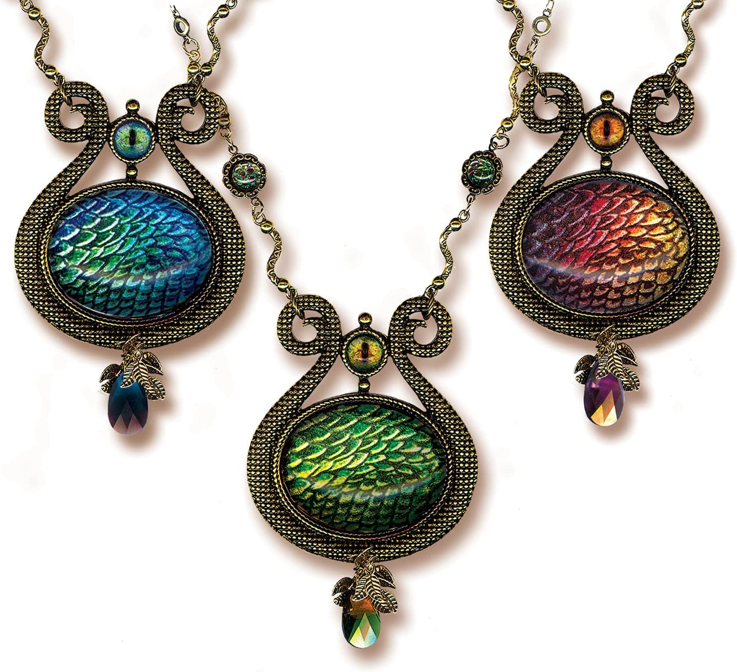 Dragon Egg Amulet Tribal Necklaces - Earth, Fire and Ice - Symbolz The Ancient Mysteries - Dragon Goddess Amulet of Thrones Tribal Necklace