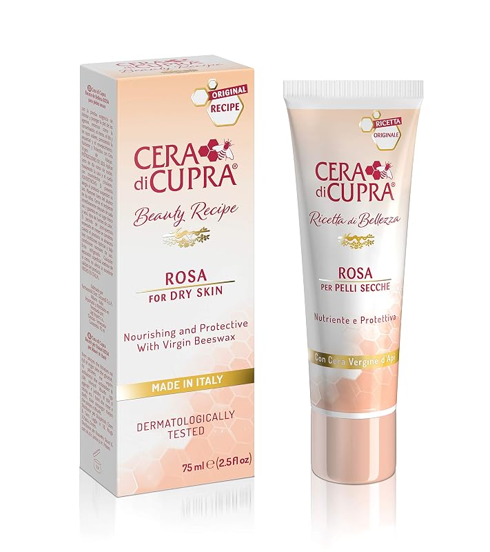 CERA DI CUPRA Rosa Creme Facial para Pele Seca com Cera de Abelha Virgem, 75 mL