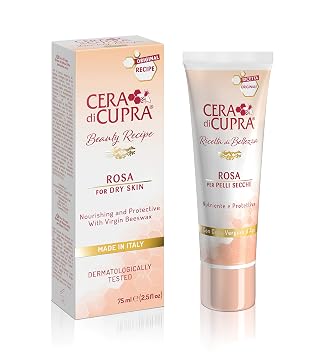 CERA DI CUPRA Rosa Face Cream Moisturizer for Dry Skin - Nourishing and Protective Formula with Virgin Beeswax 2.54 Fl Oz / 75 ml