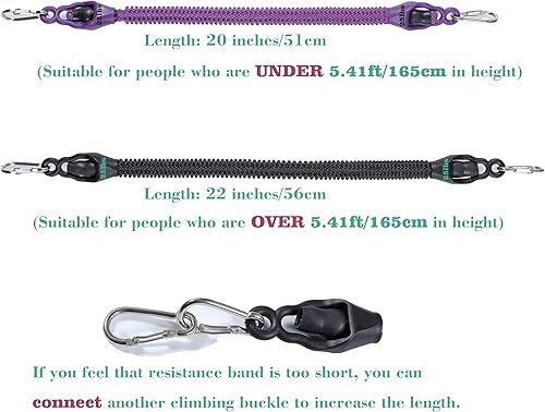 Miniatura 5 de Rebomer - Banda de resistencia a pedales, banda de ejercicio para el hogar, para entrenamiento, 4 tubos elásticos para hombres y mujeres, cuerda de