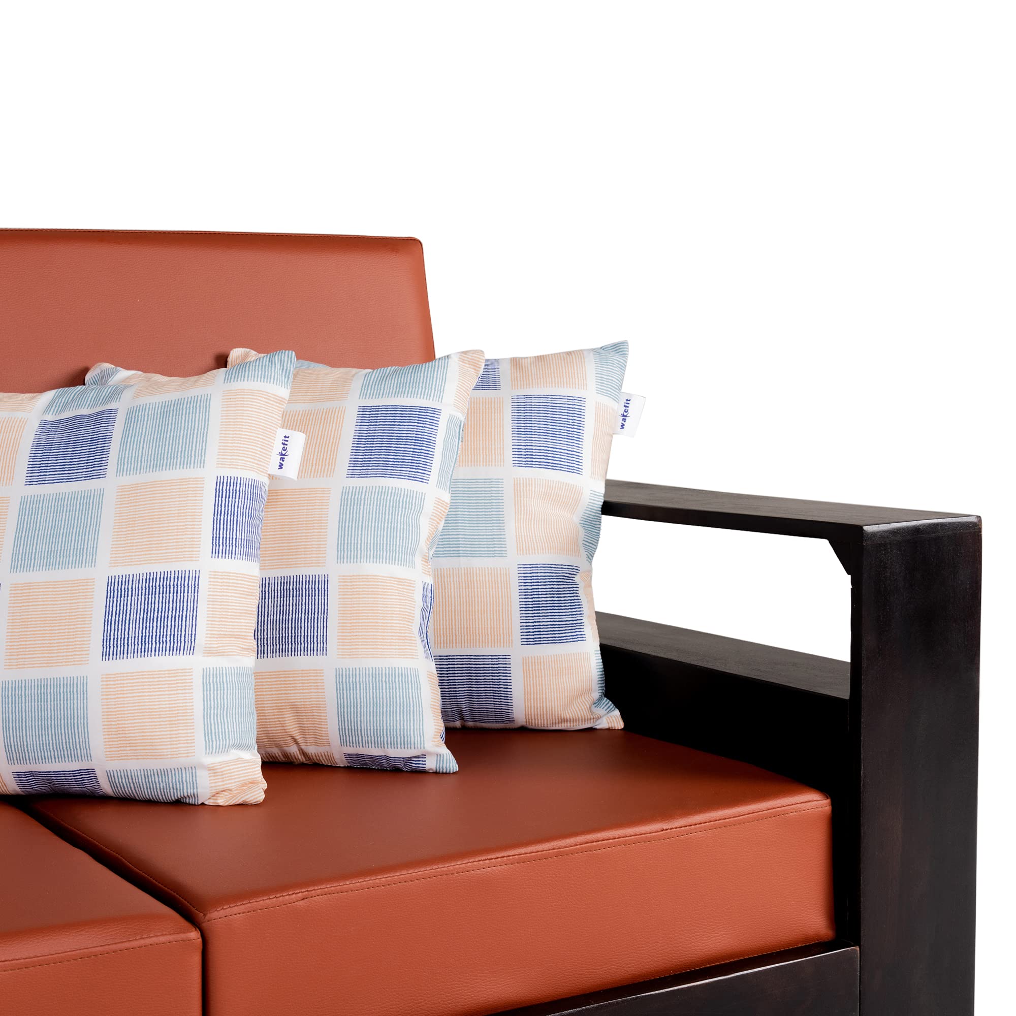 Wakefit Cushion | 3 Month Warranty | Sofa Cushion, Cushion for Sofa, Cushion 16 inch x 16 inch, Cushions, Cushions for Bed, Hollow Fiber Cushion Set of 3 (Colour - Chekkers, Multicolour) (B09B76J19G) Amazon Price History, Amazon Price Tracker