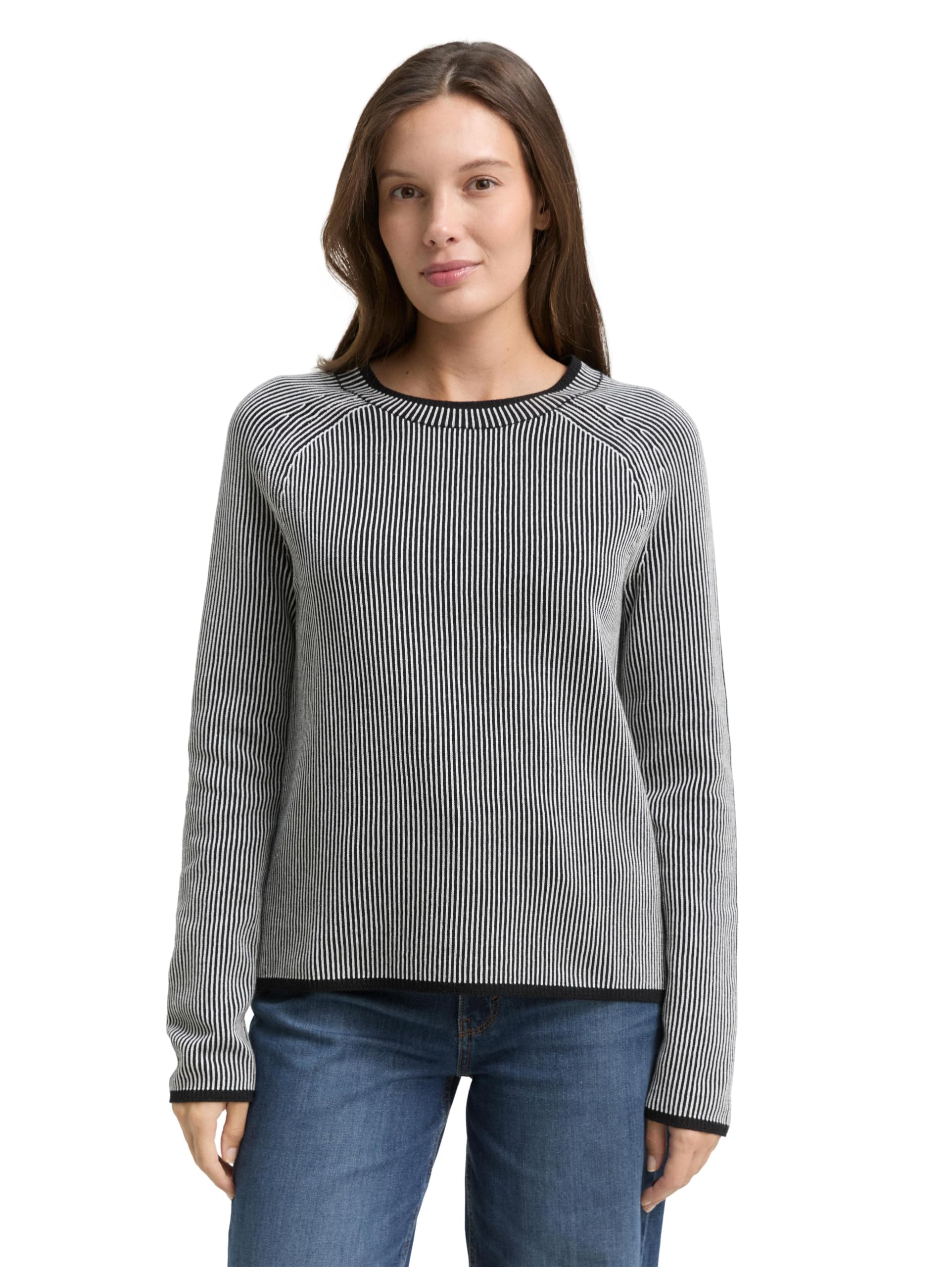TOM TAILOR Damen 1049187 Strickpullover mit Rundhalsausschnitt