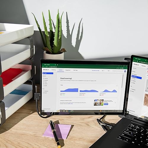 Miniatura 6 de Duex Max DS - Monitor portátil FHD de 14.1 pulgadas, USB CHDMI Plug and Play 1080p, pantalla portátil para portátiles de 14 a 17 pulgadas,