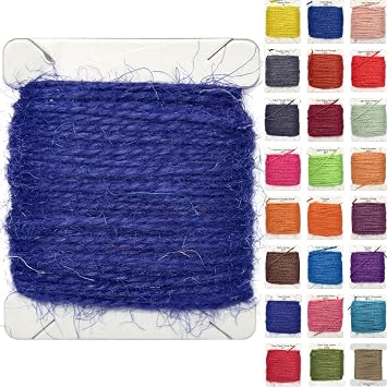 Jute Twine 15m Long Twine String for Crafts Gift Wrapping Packing Gardening Crochet Knitting Macrame Decor Dark Royal