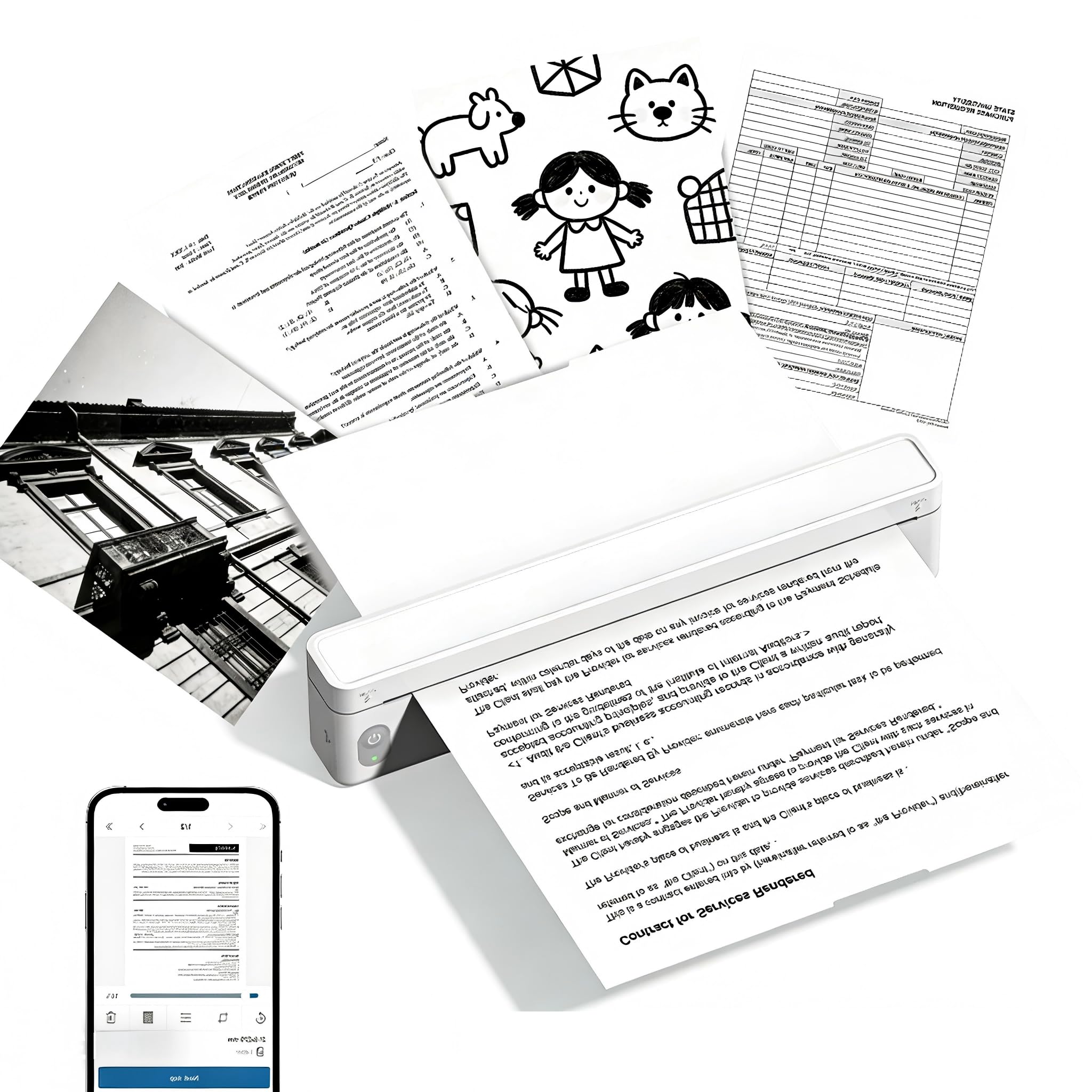 Amazon.co.jp: Portable thermal printer A10A, 8.5 x 11 inch thermal