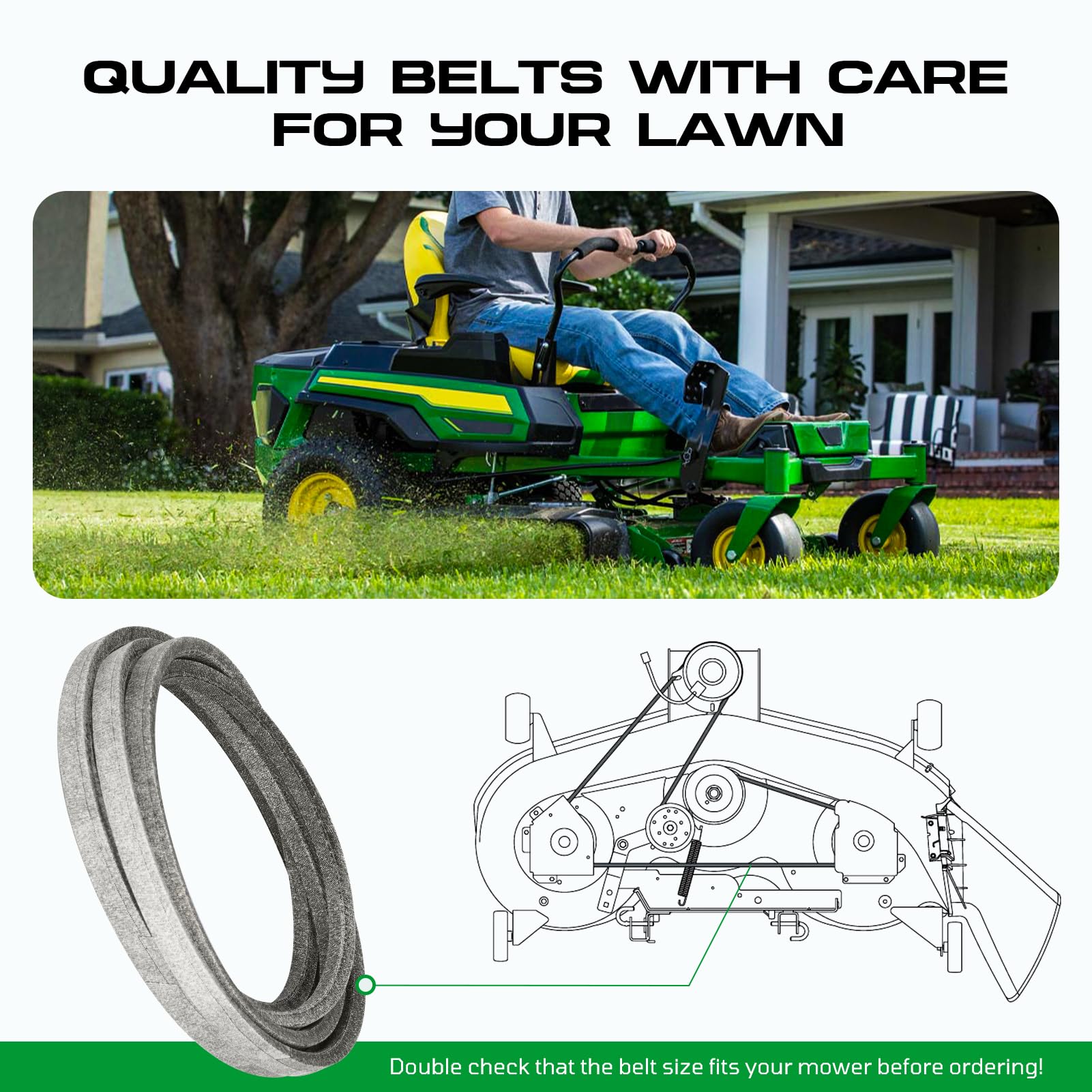 Amazon.com : Lawn Mower Deck Belt 5/8